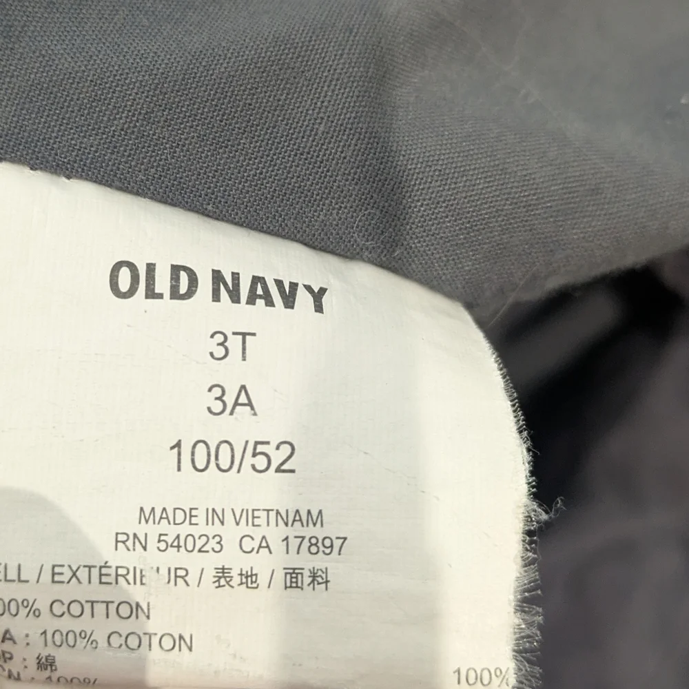 Old Navy‎ Utility Jacket In Gray Blue Size 3T Cotton Lightweight
